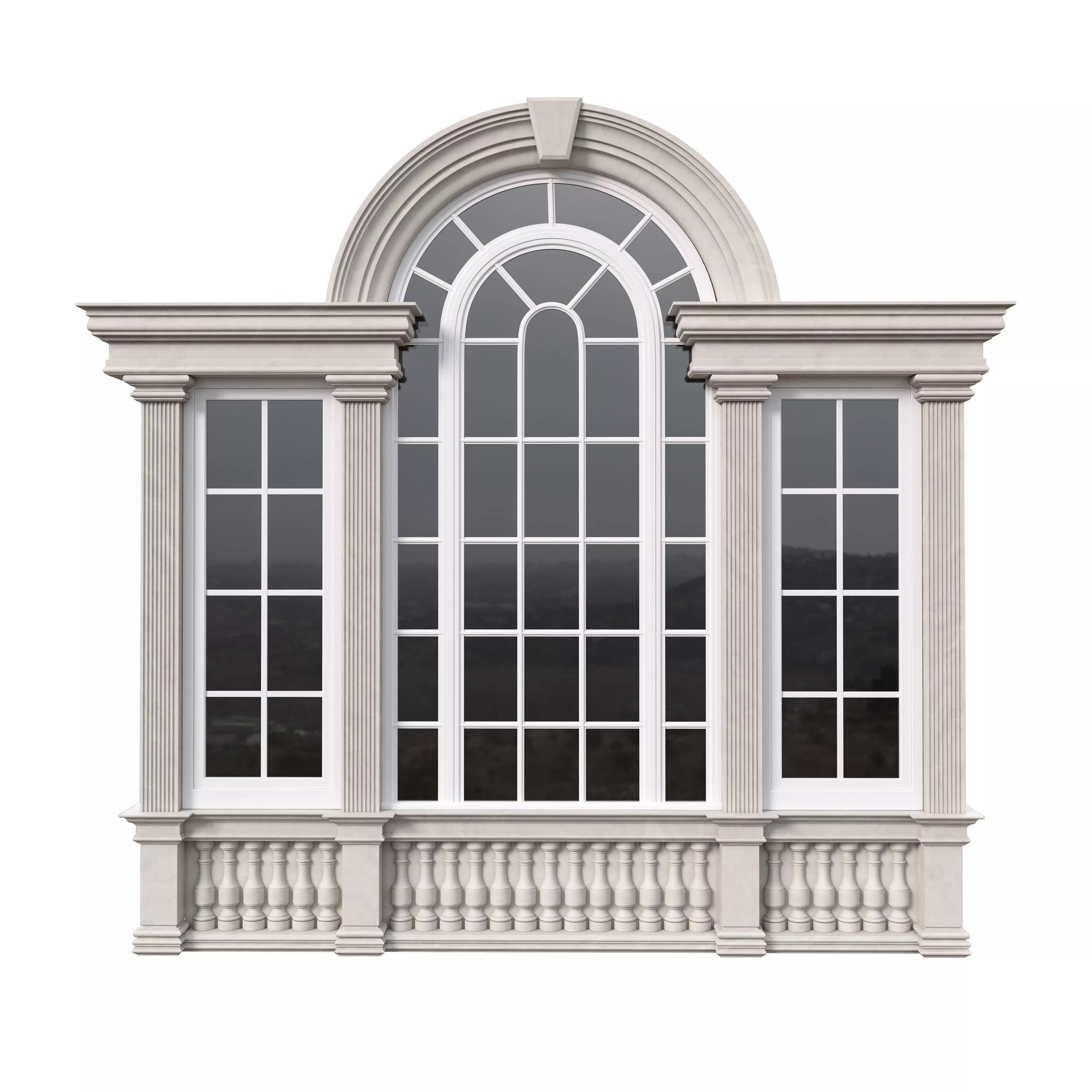 Architectural Classic Window 3D Model 15 3D model_1