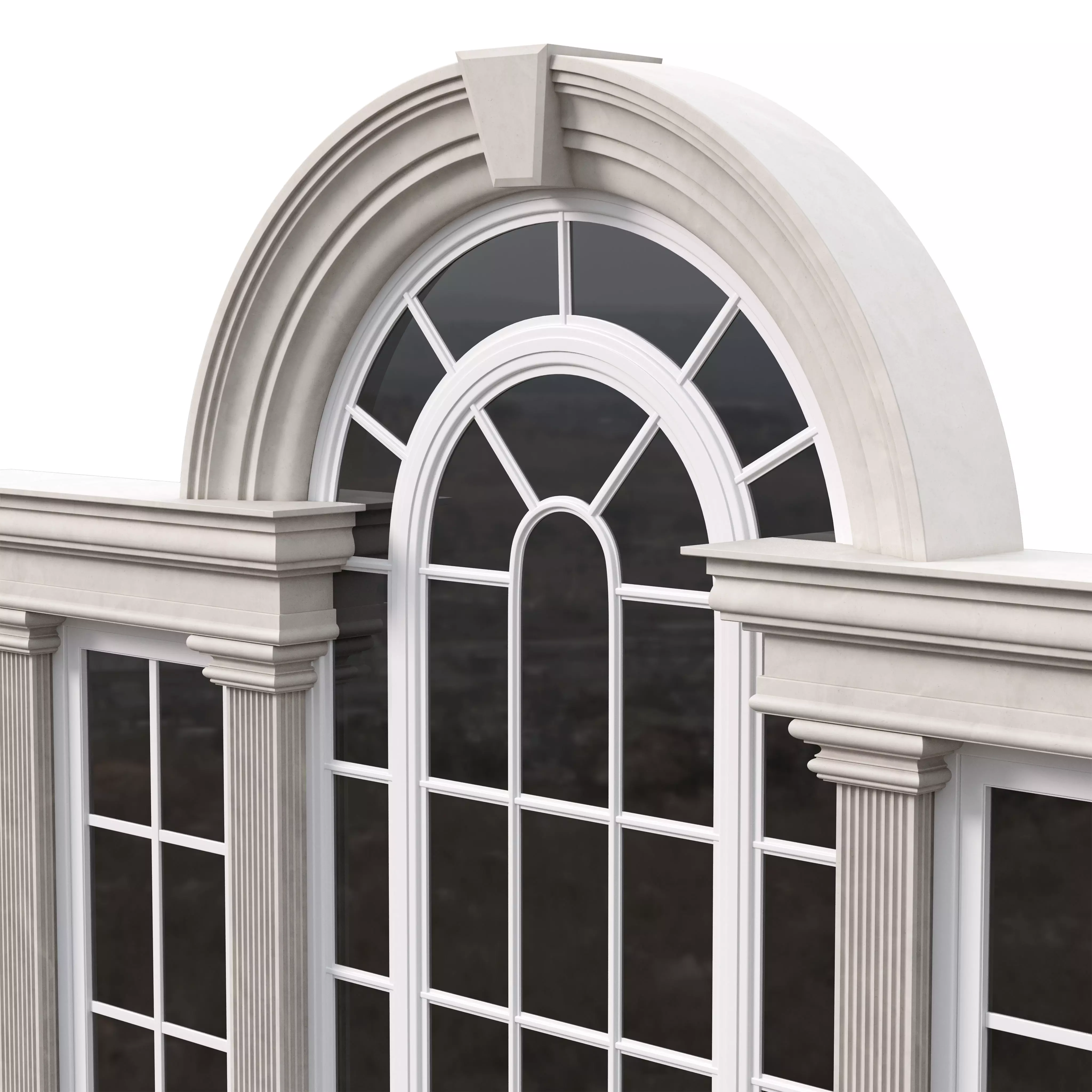Architectural Classic Window 3D Model 15 3D model_2