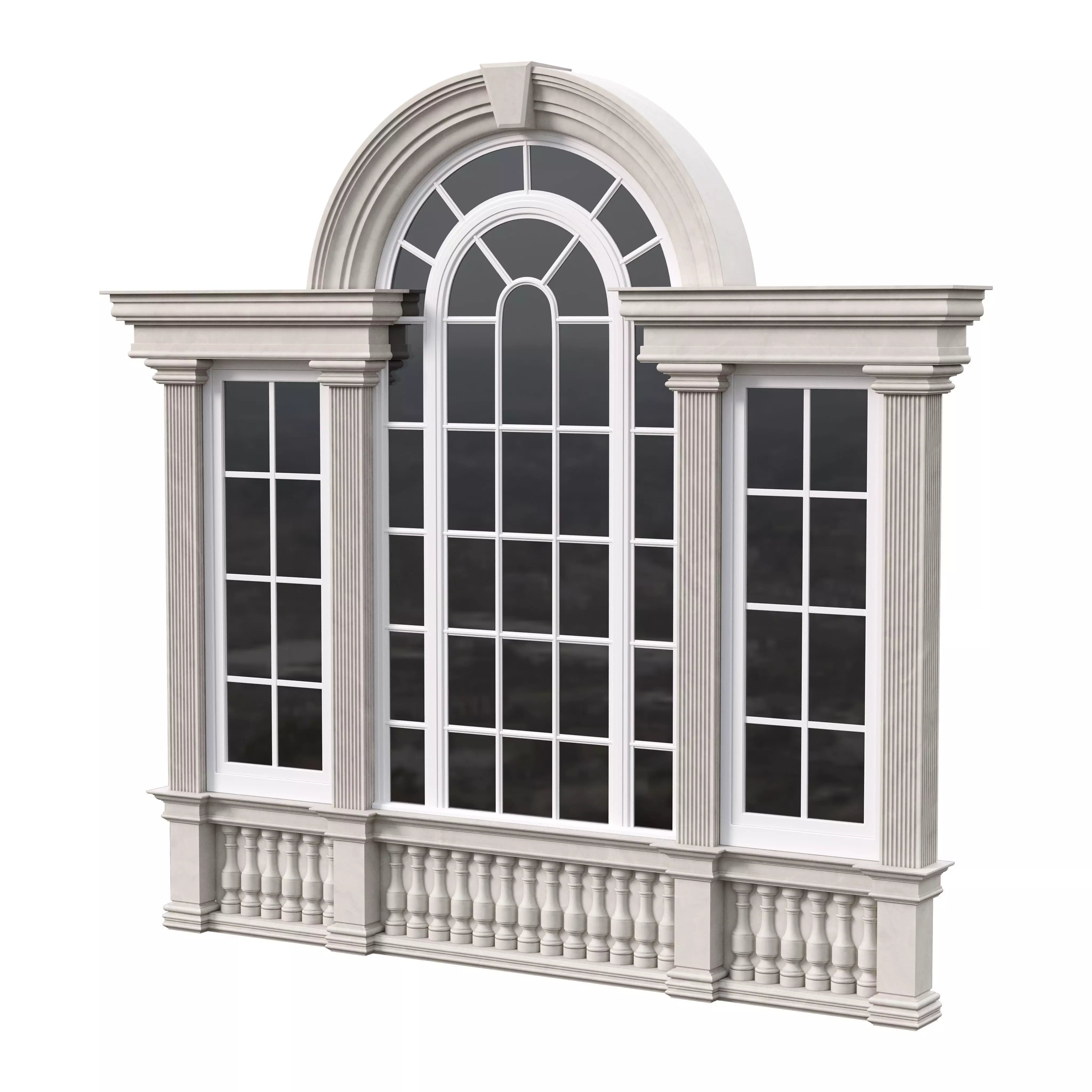 Architectural Classic Window 3D Model 15 3D model_0