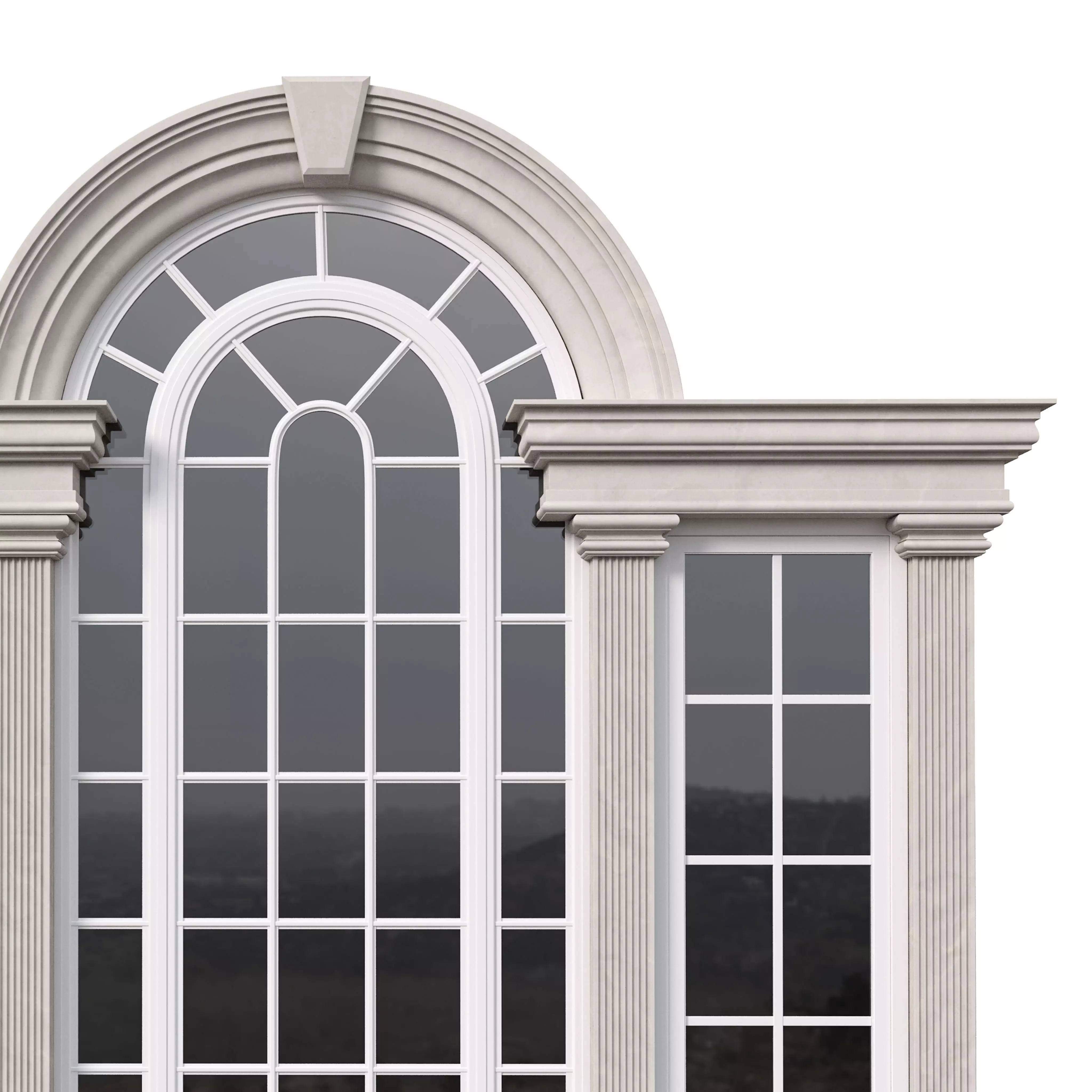 Architectural Classic Window 3D Model 15 3D model_4