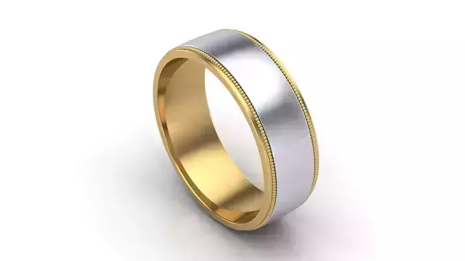 Double metal wedding band