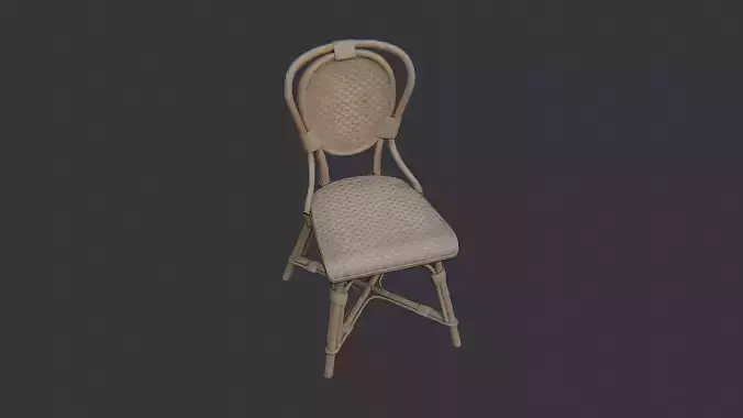 Par Chair with Wood Frame and Woven Back