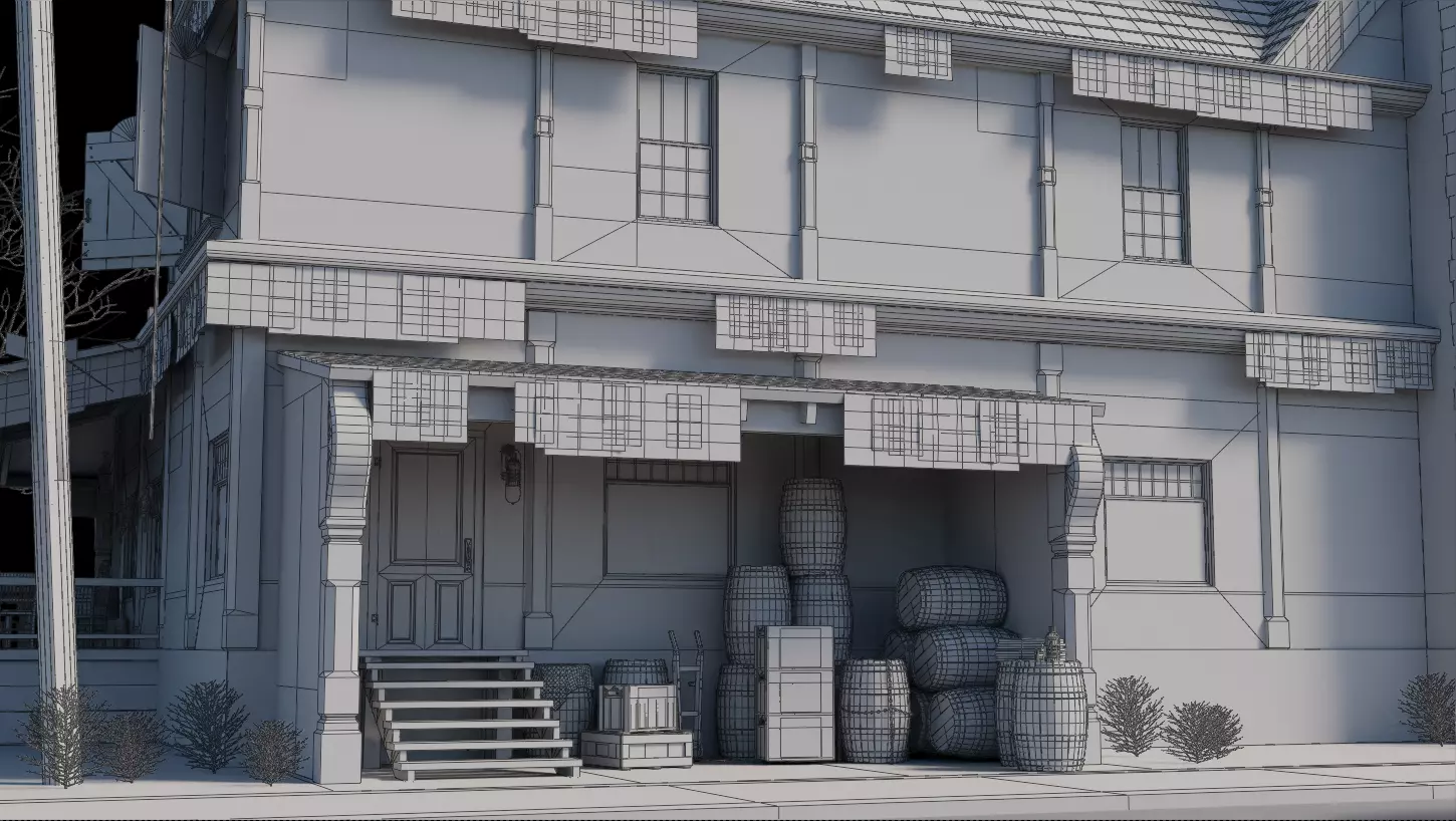 Dark Fantasy Building - Tavern 3D model_13