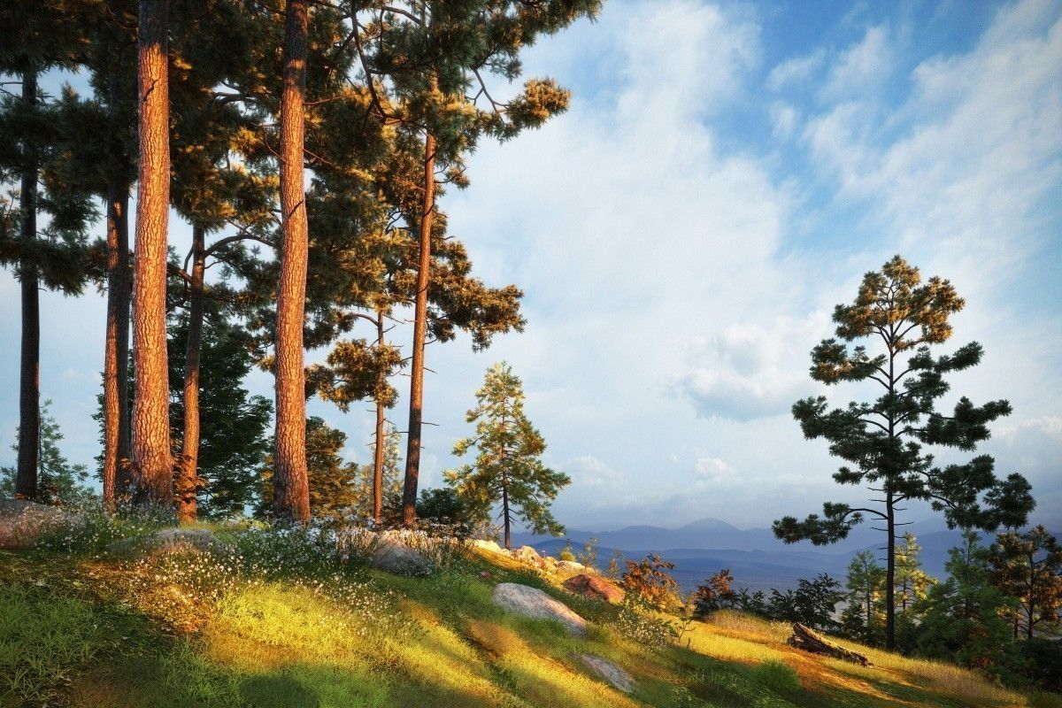 Archmodels vol 171 - low poly animated trees 3D model_1