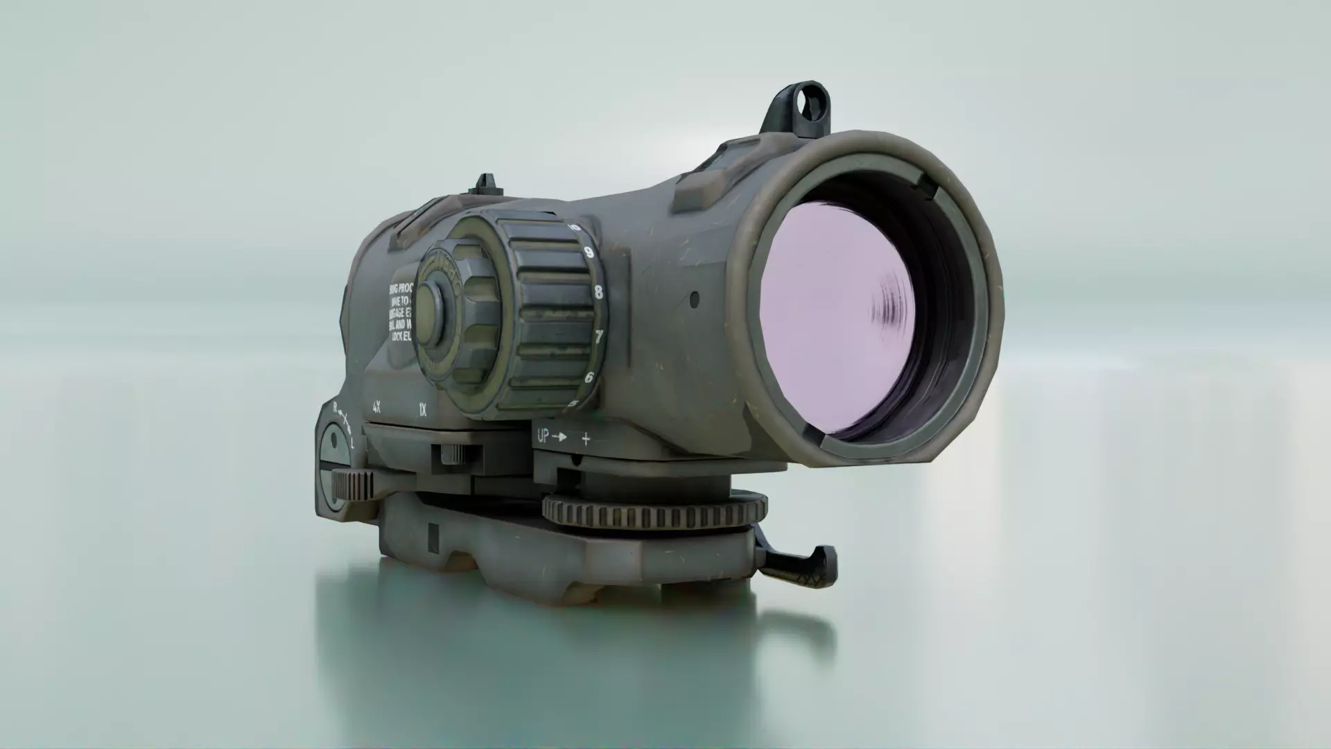 Elcan SpecterDR Low-poly 3D model_1