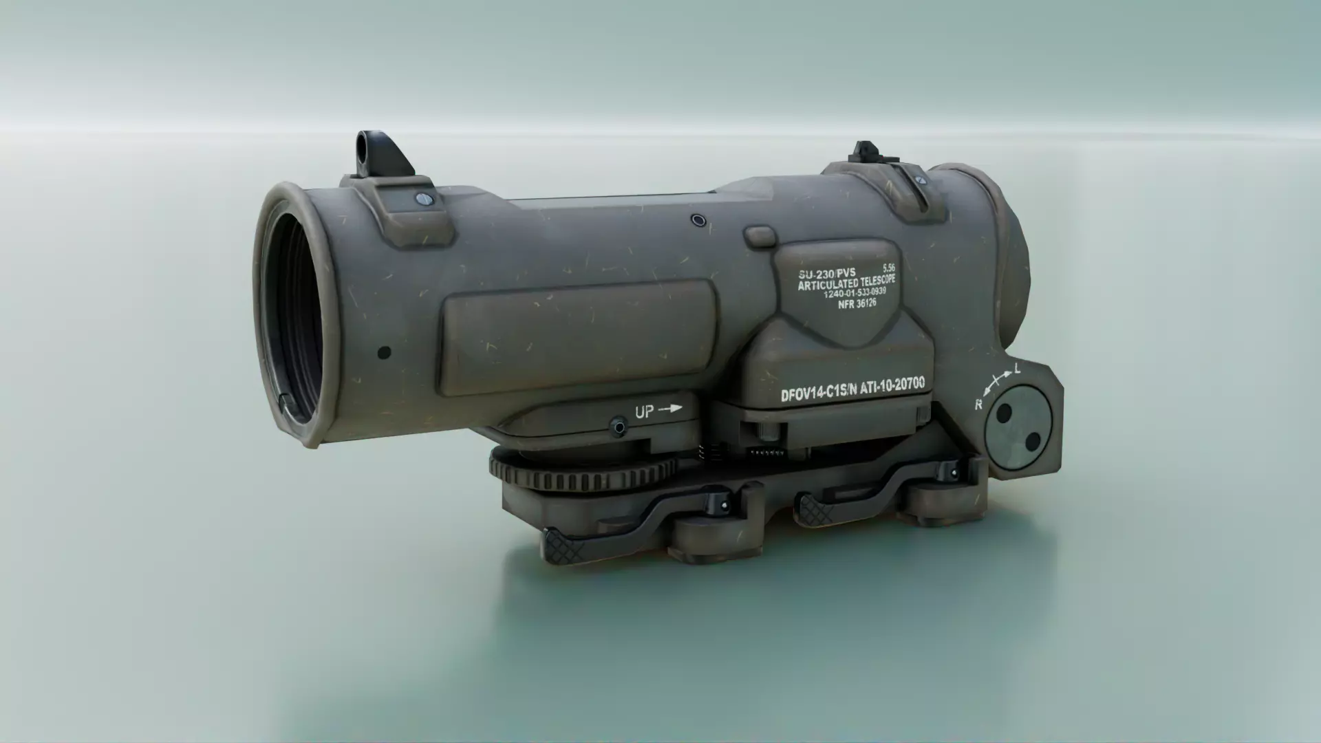 Elcan SpecterDR Low-poly 3D model_0