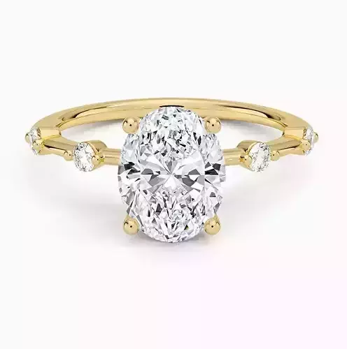 Oval  diamond ring   