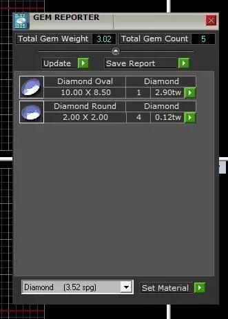 Oval diamond ring 3D print model_5