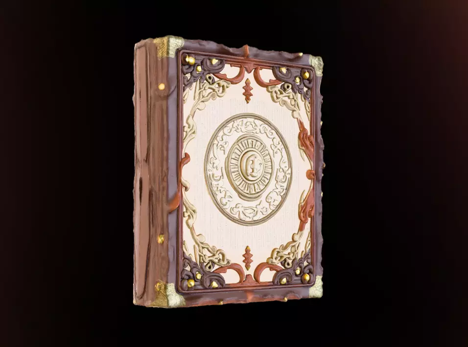 Ornate Ancient Book 3D model_1