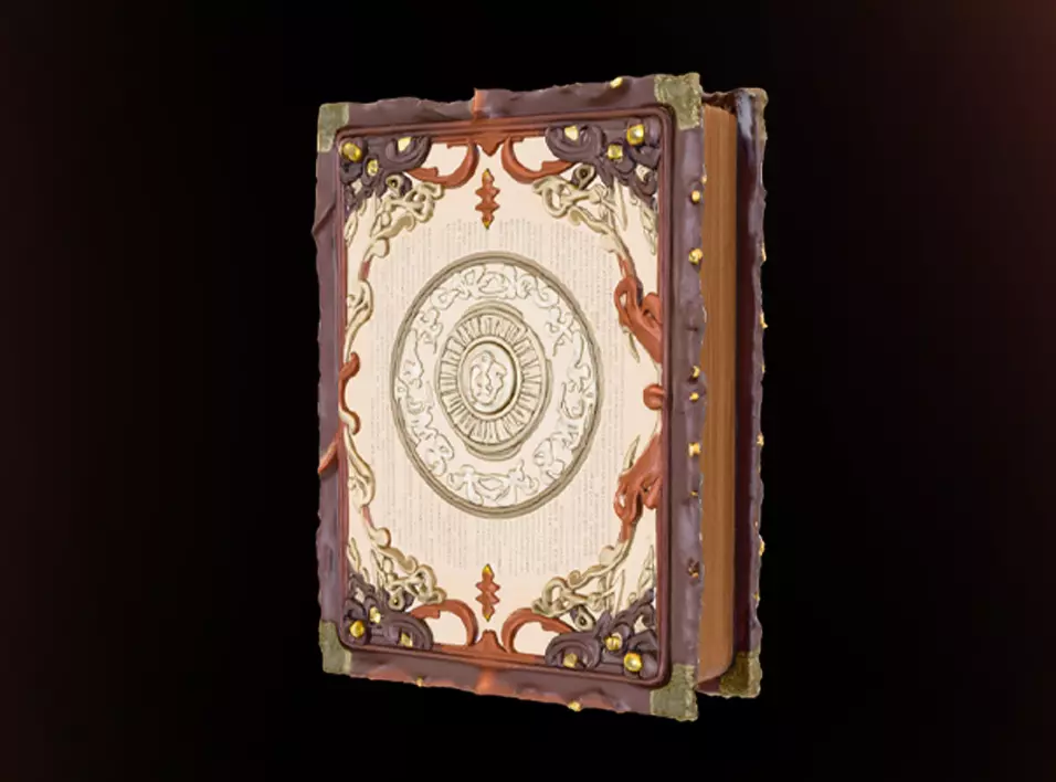 Ornate Ancient Book 3D model_3
