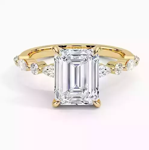 Half coverage diamond ring  01