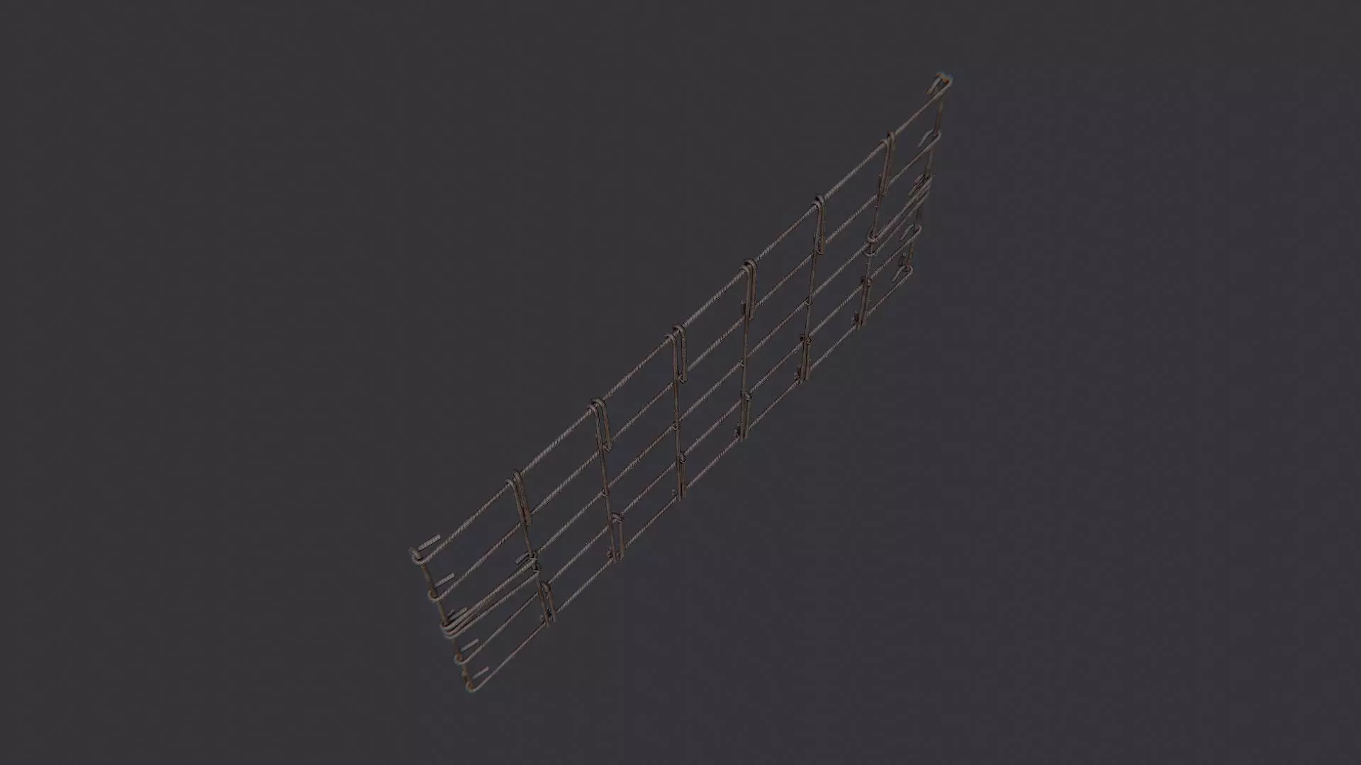 Rebar Wall Grid Panel Low-poly 3D model_4