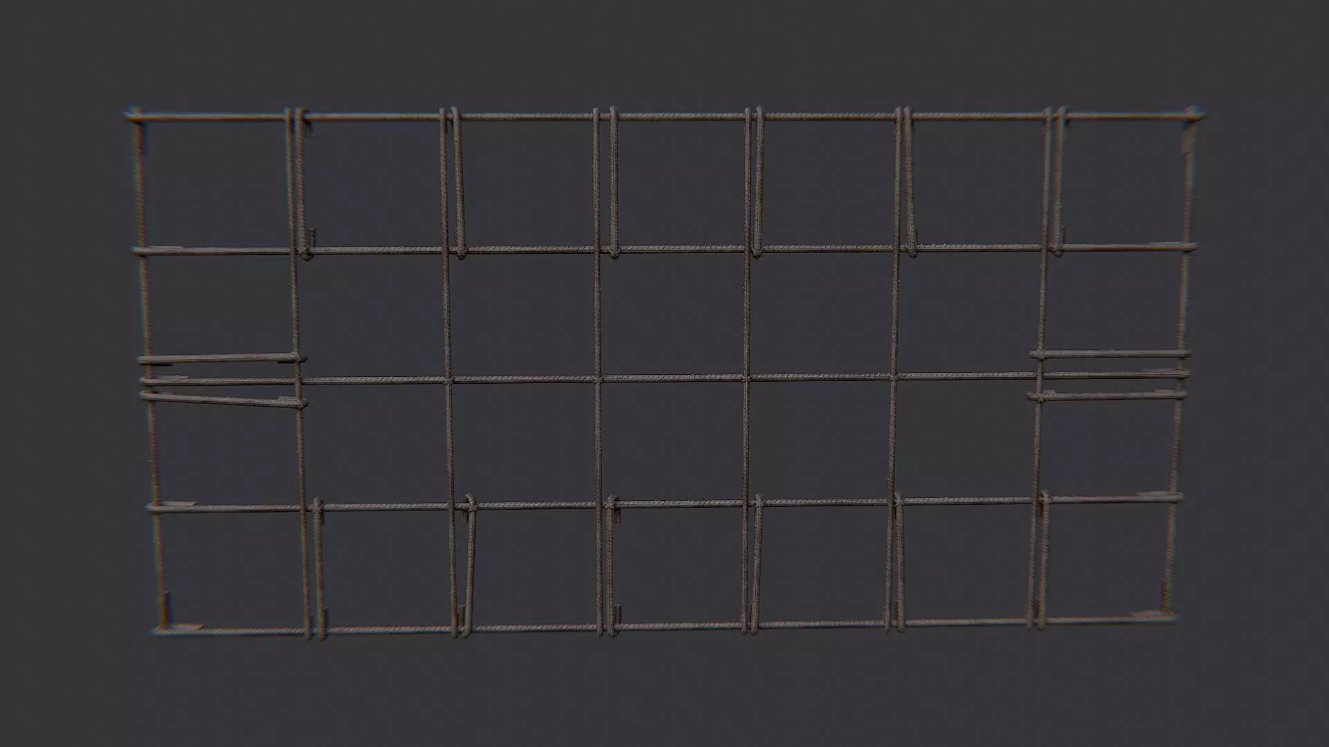 Rebar Wall Grid Panel Low-poly 3D model_2