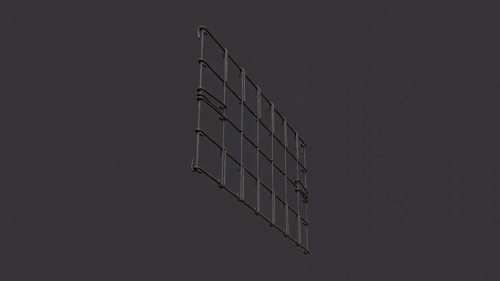 Rebar Wall Grid Panel Low-poly 3D model_5