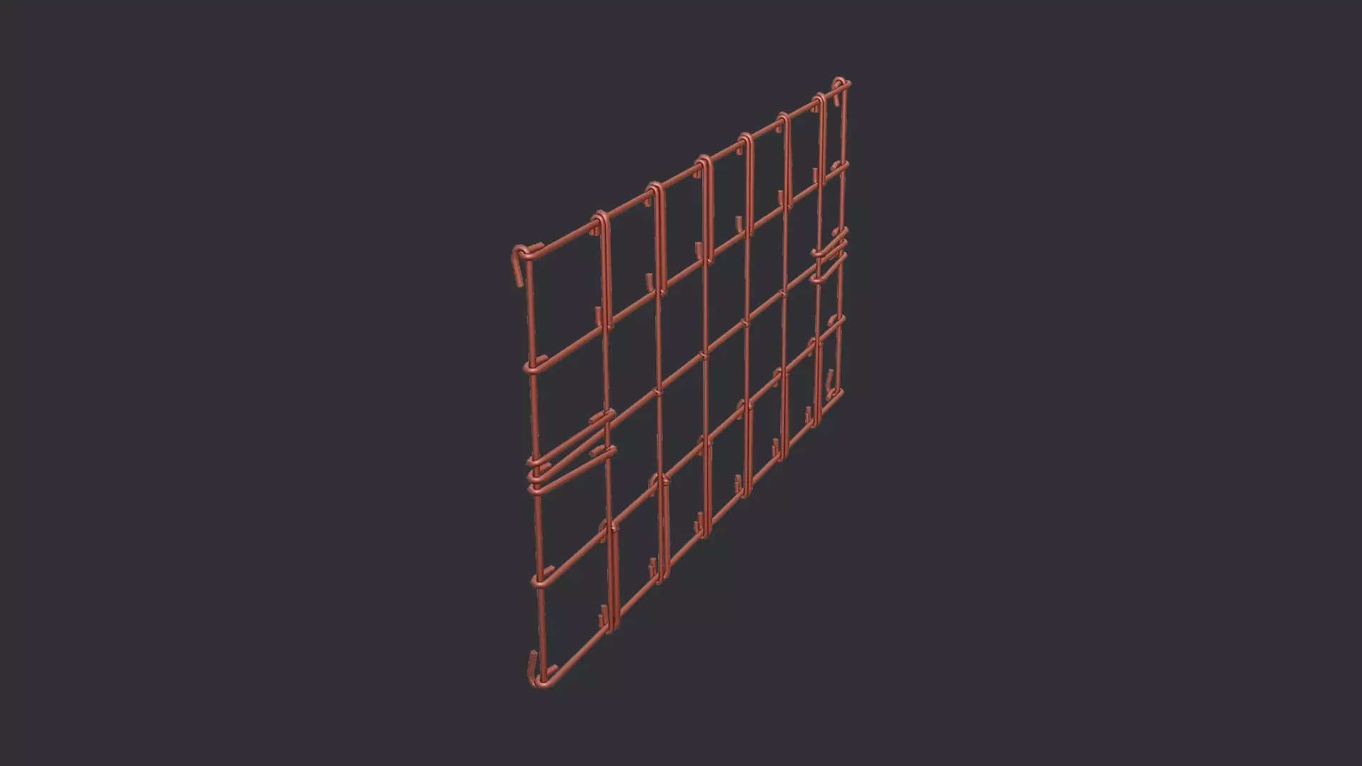 Rebar Wall Grid Panel Low-poly 3D model_6