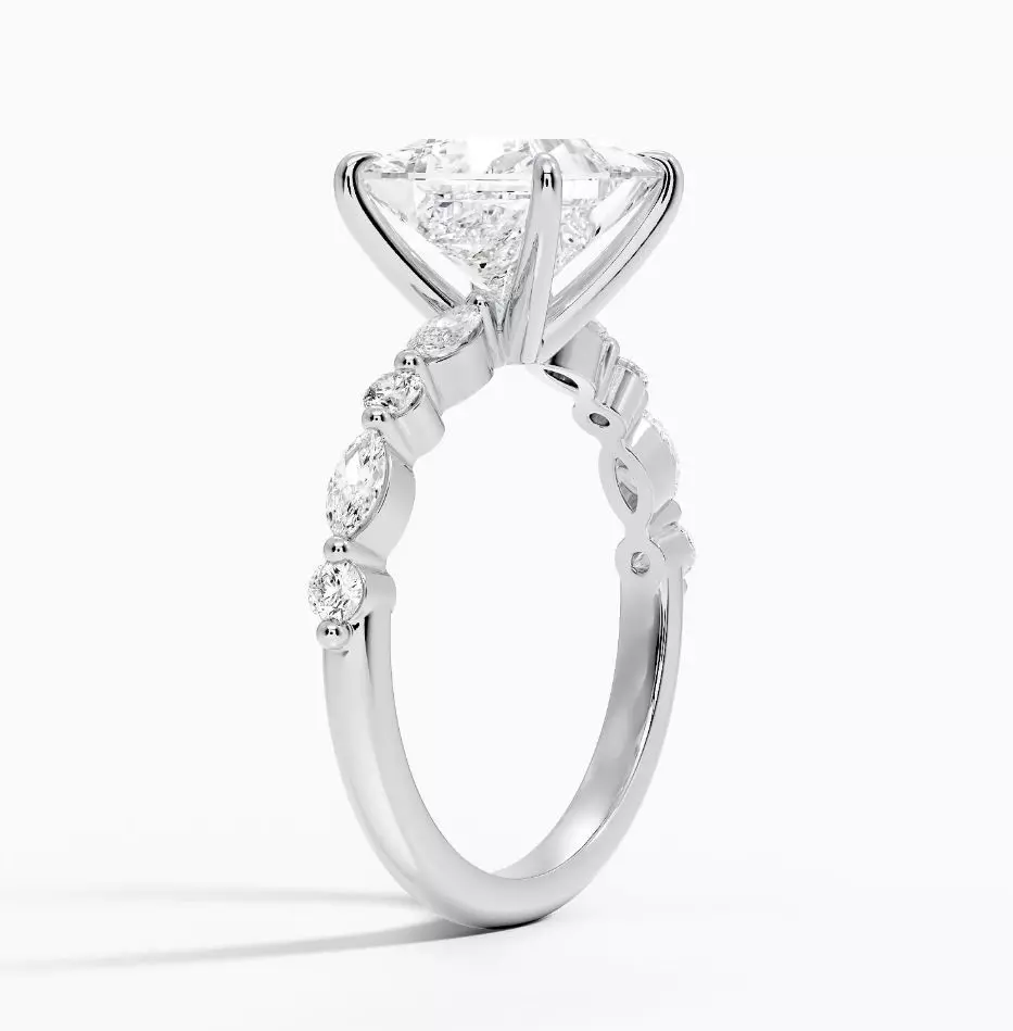 Half coverage diamond ring 02 3D print model_2