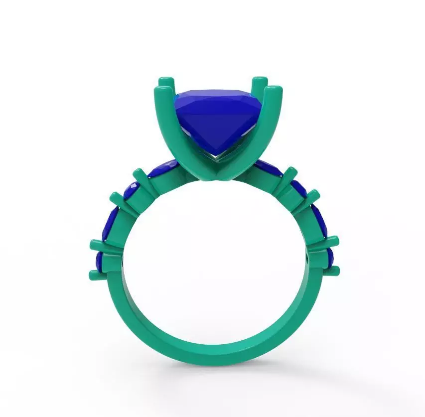 Half coverage diamond ring 02 3D print model_6