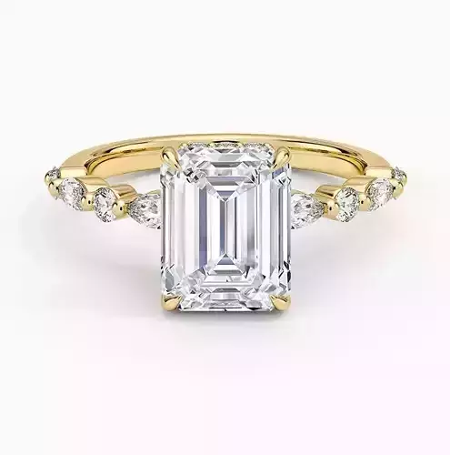 Hidden Halo Diamond Ring  01