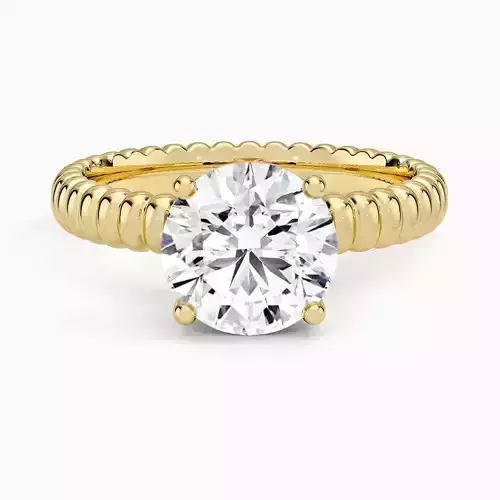 Textured solitaire ring  01