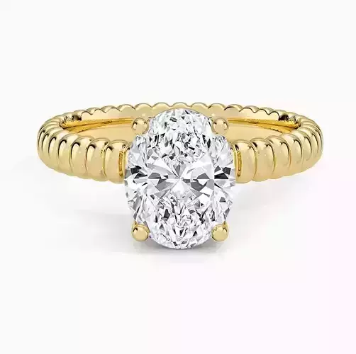 Textured Solitaire Ring  02