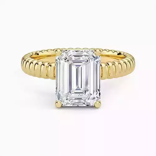 Textured solitaire ring  03