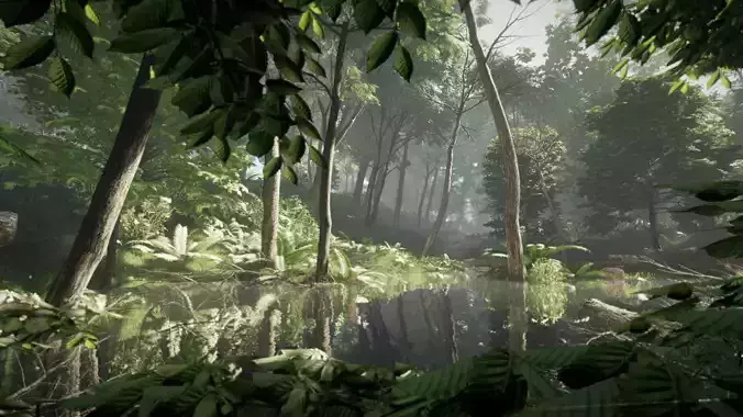 Archmodels for CryEngine vol 1 - trees models and a scene