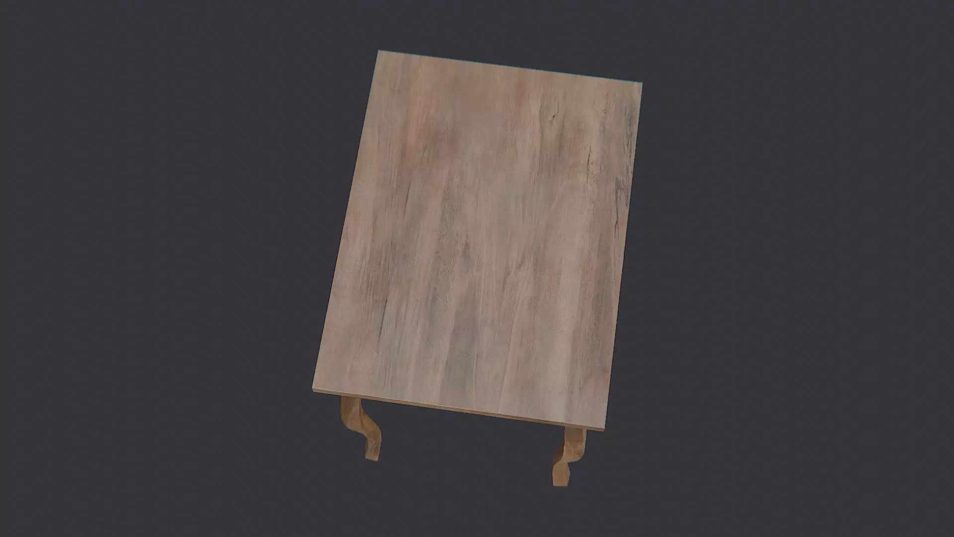 Elegant Wooden Dining Table with Carved Legs Low-poly 3D model_4