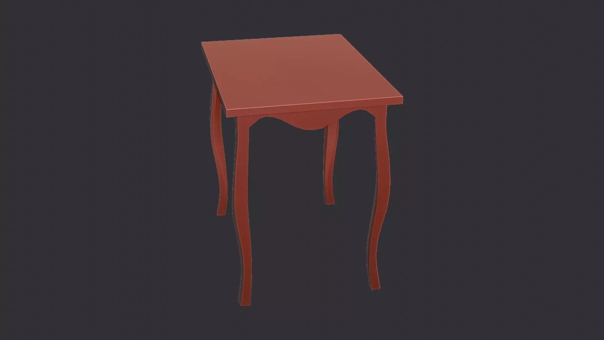 Elegant Wooden Dining Table with Carved Legs Low-poly 3D model_6
