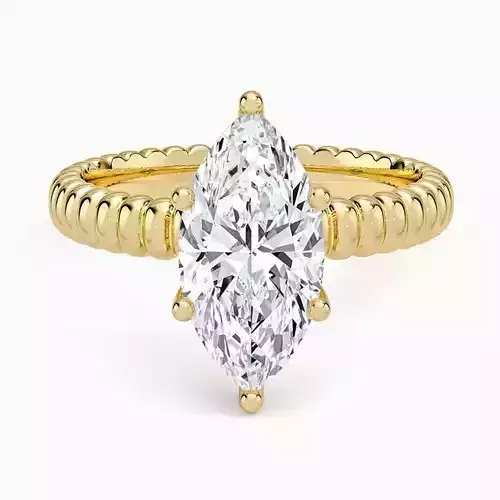 Textured solitaire ring 05