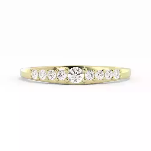 Graduated Diamond Wedding Band Womens Ring 3DM