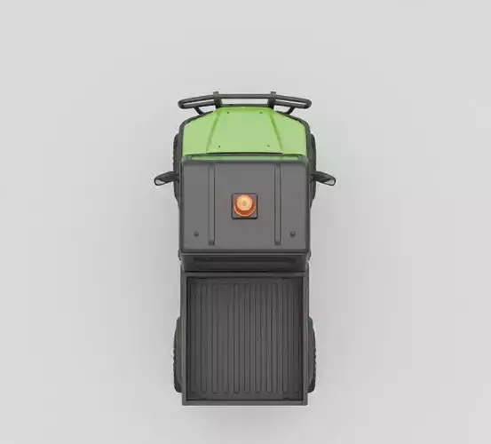 Bright Green Utility Vehicle 3D model 4