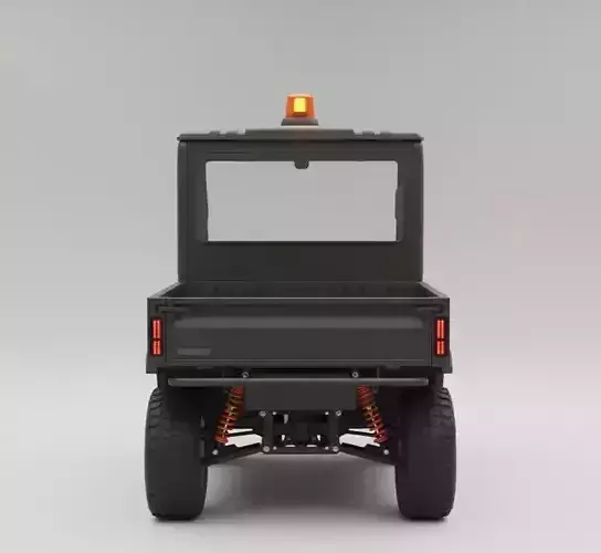 Bright Green Utility Vehicle 3D model 3
