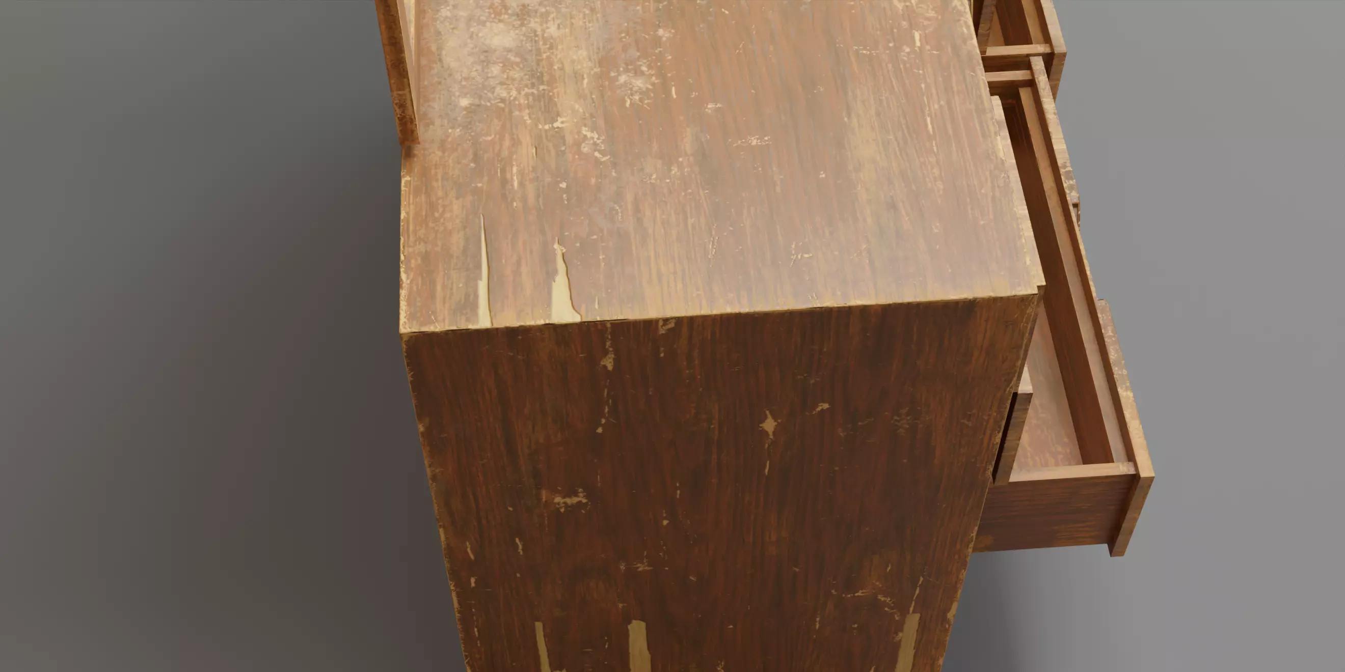 Old Dresser Low-poly 3D model_9