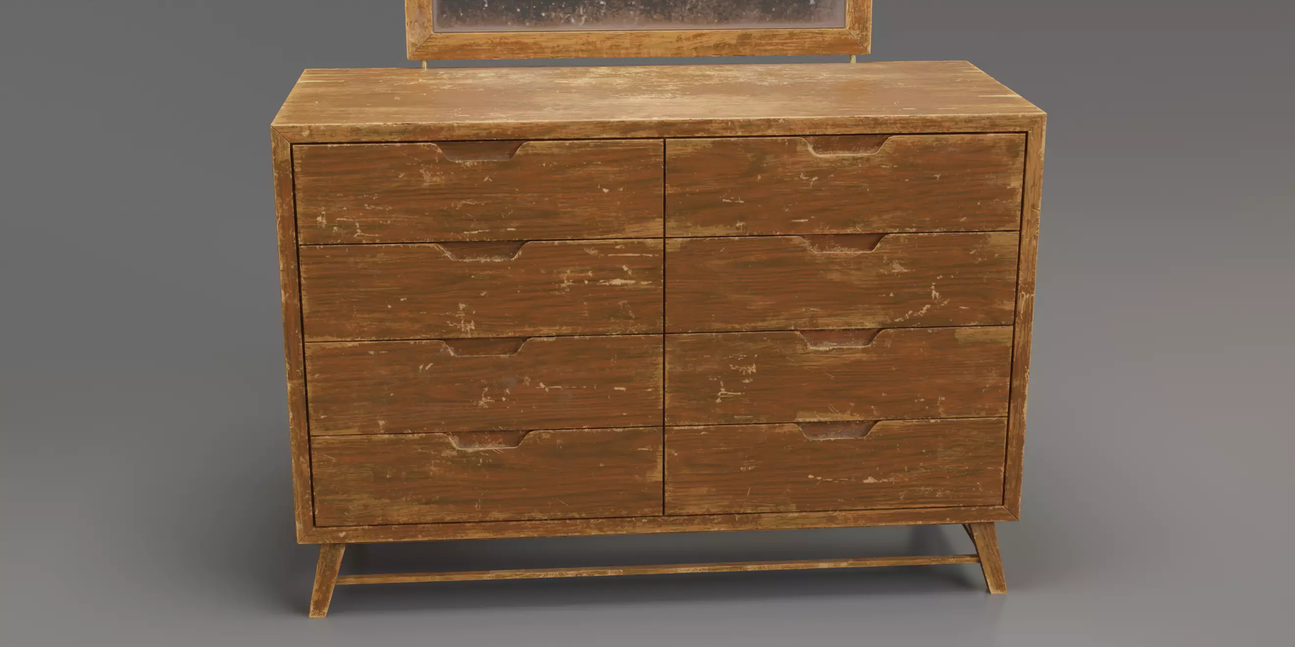 Old Dresser Low-poly 3D model_6
