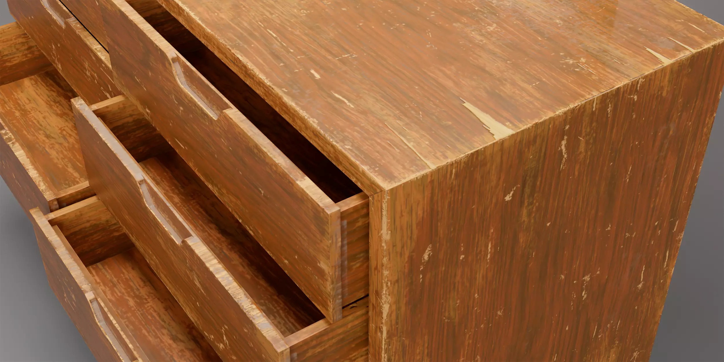 Old Dresser Low-poly 3D model_10