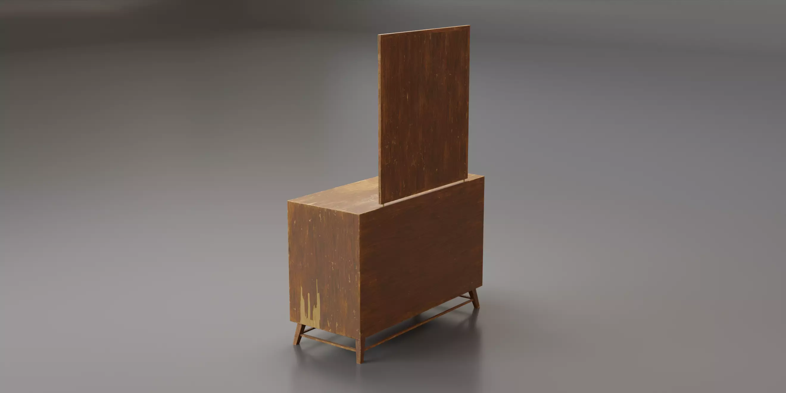 Old Dresser Low-poly 3D model_2