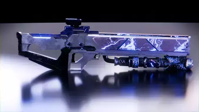 Scifi-Plasma Rifle Low-poly 3D model Scifi-Plasma Rifle Low-poly 3D model