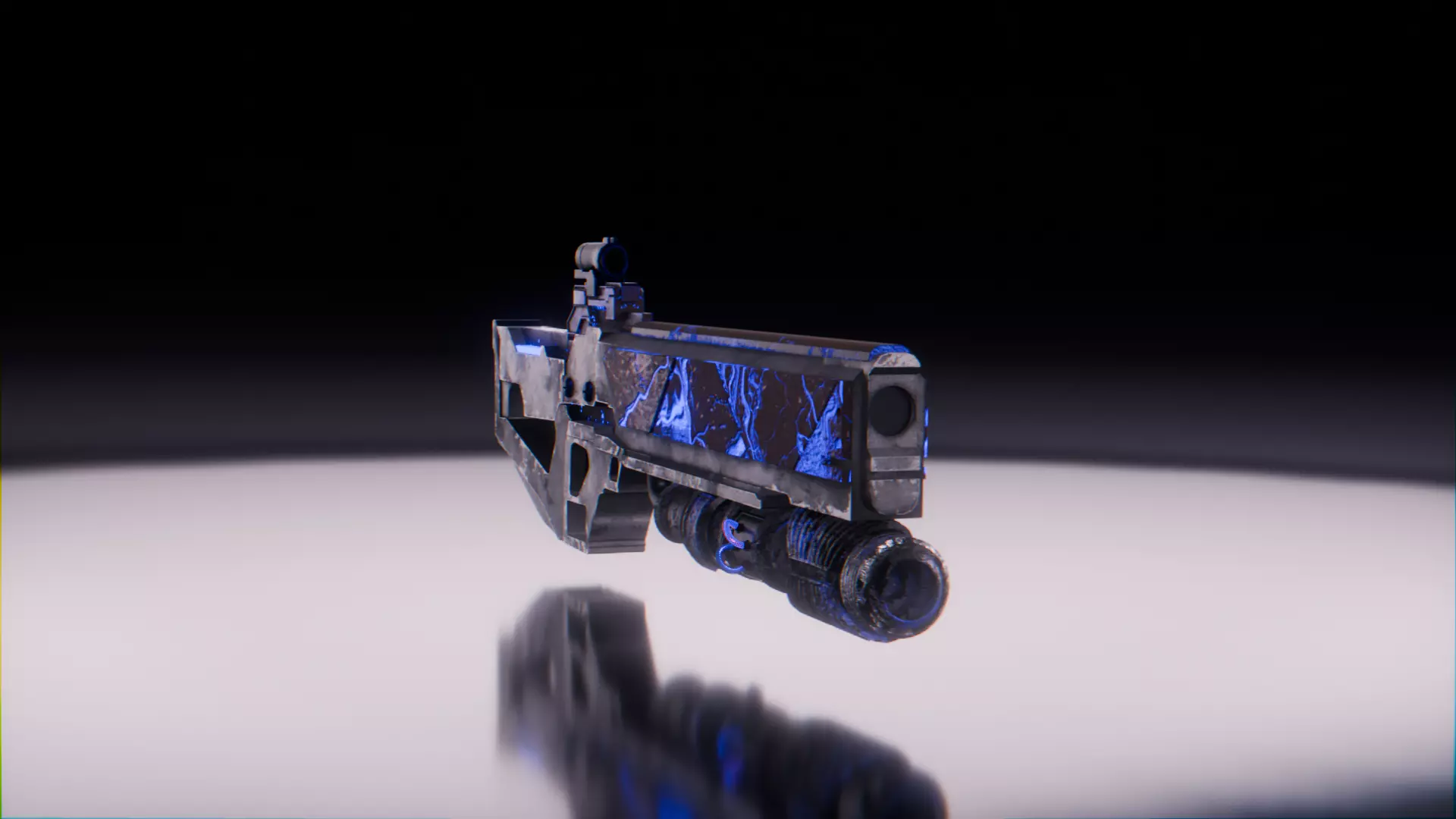 Scifi-Plasma Rifle Low-poly 3D model_4