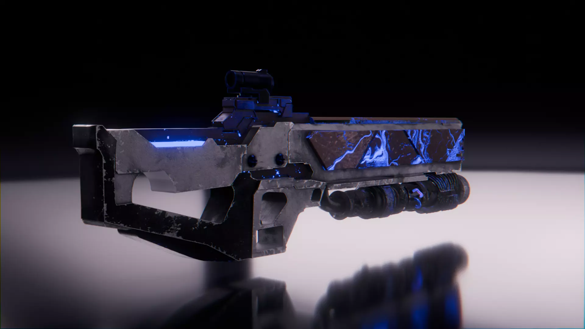 Scifi-Plasma Rifle Low-poly 3D model_3