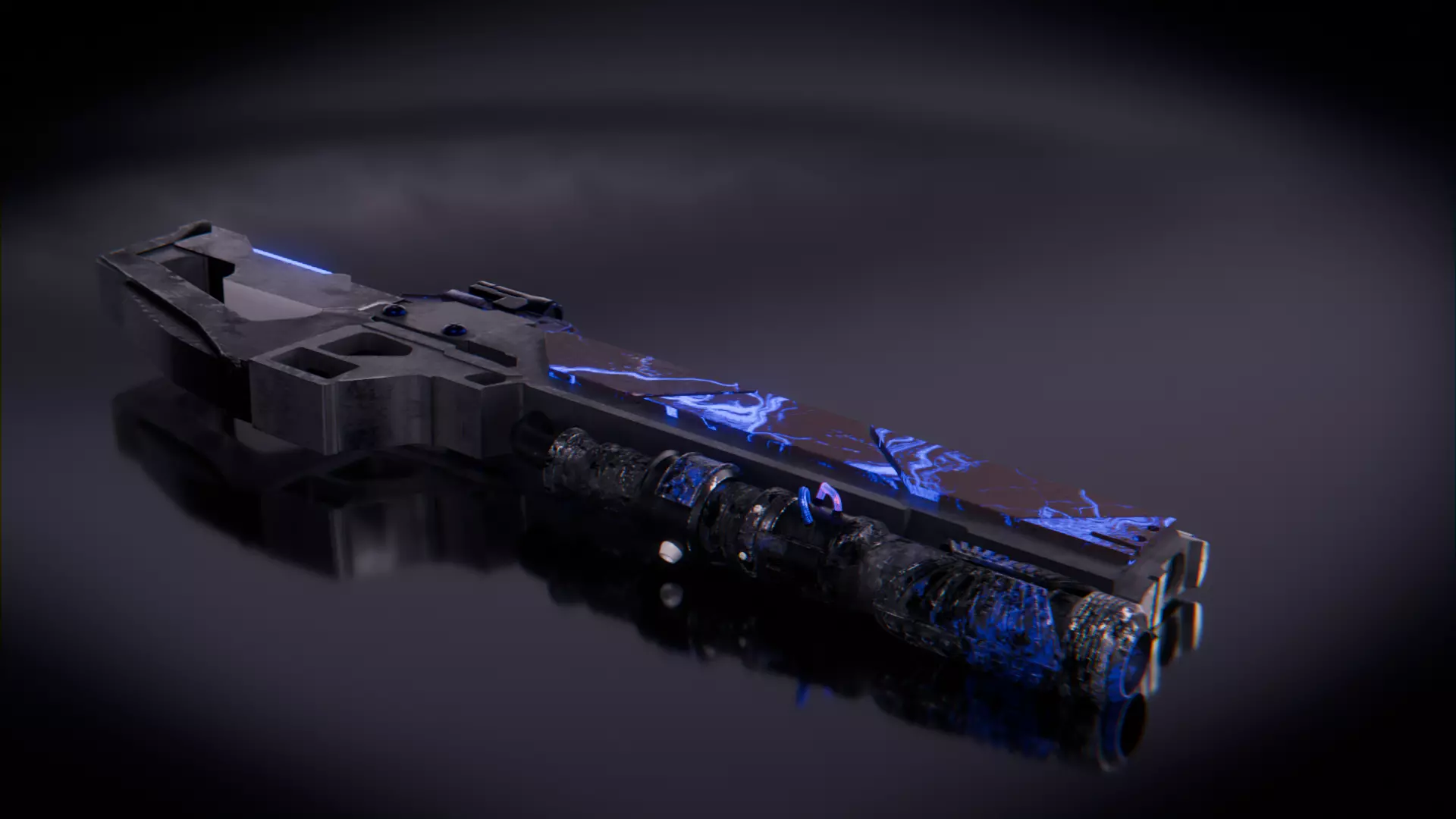 Scifi-Plasma Rifle Low-poly 3D model_7