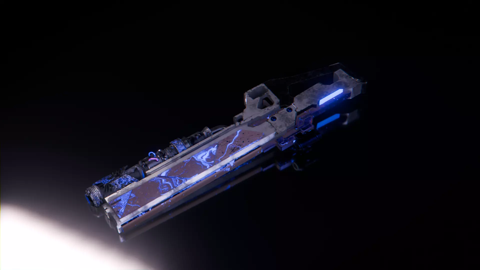 Scifi-Plasma Rifle Low-poly 3D model_8