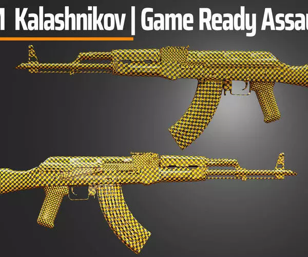AKM KALASHNIKOV GAME READY ASSAULT RIFLE Low-poly 3D model_5