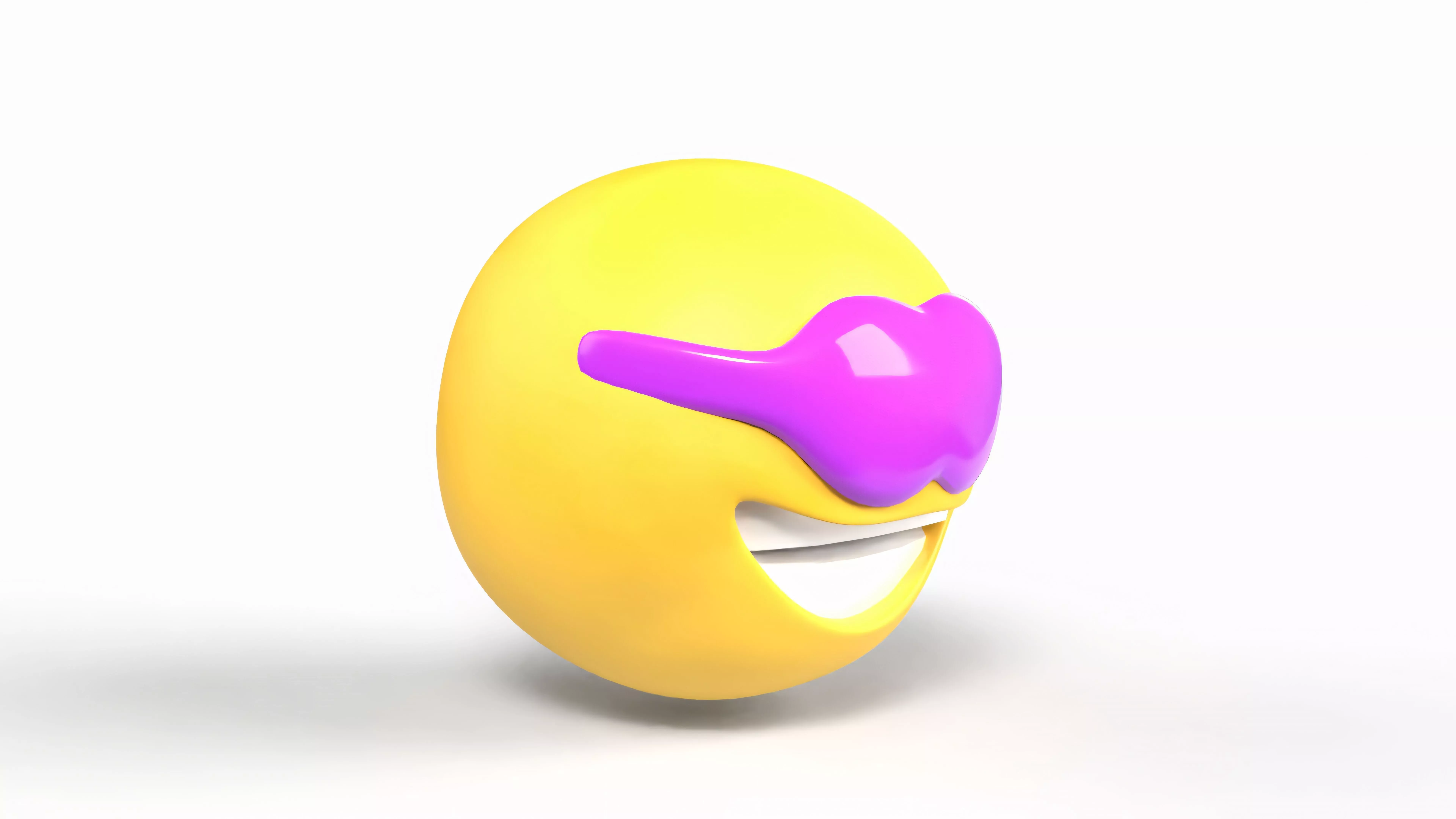 Smiling Glasses Emoji Low-poly 3D model