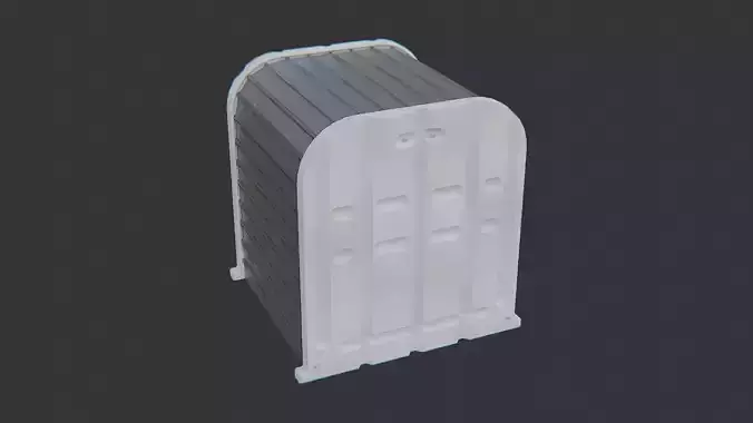 Industrial Storage Locker Opened Orange