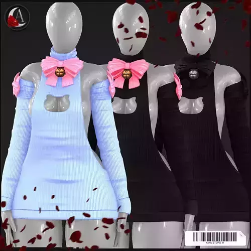 BACKLESS SWEATER Low-poly 3D model