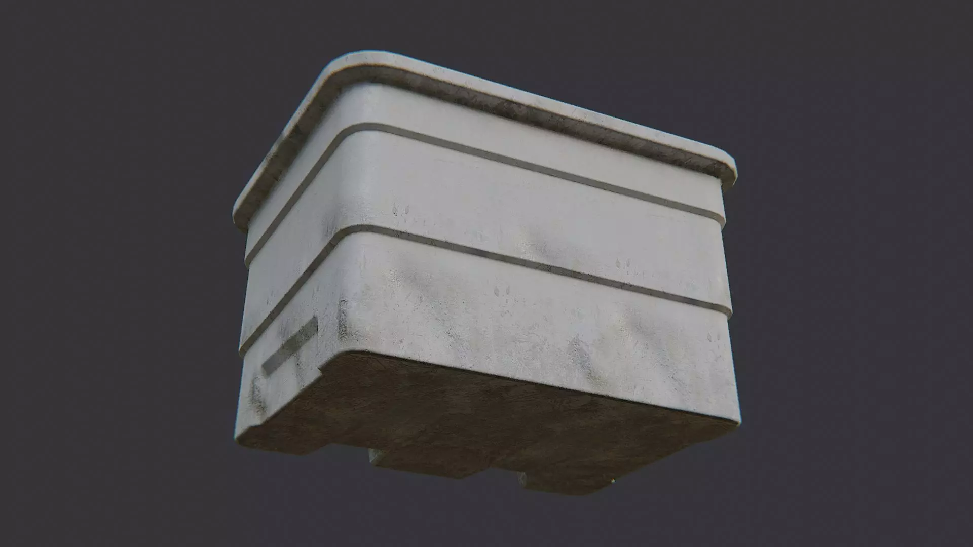 Industrial Plastic Storage Container Low-poly 3D model_5