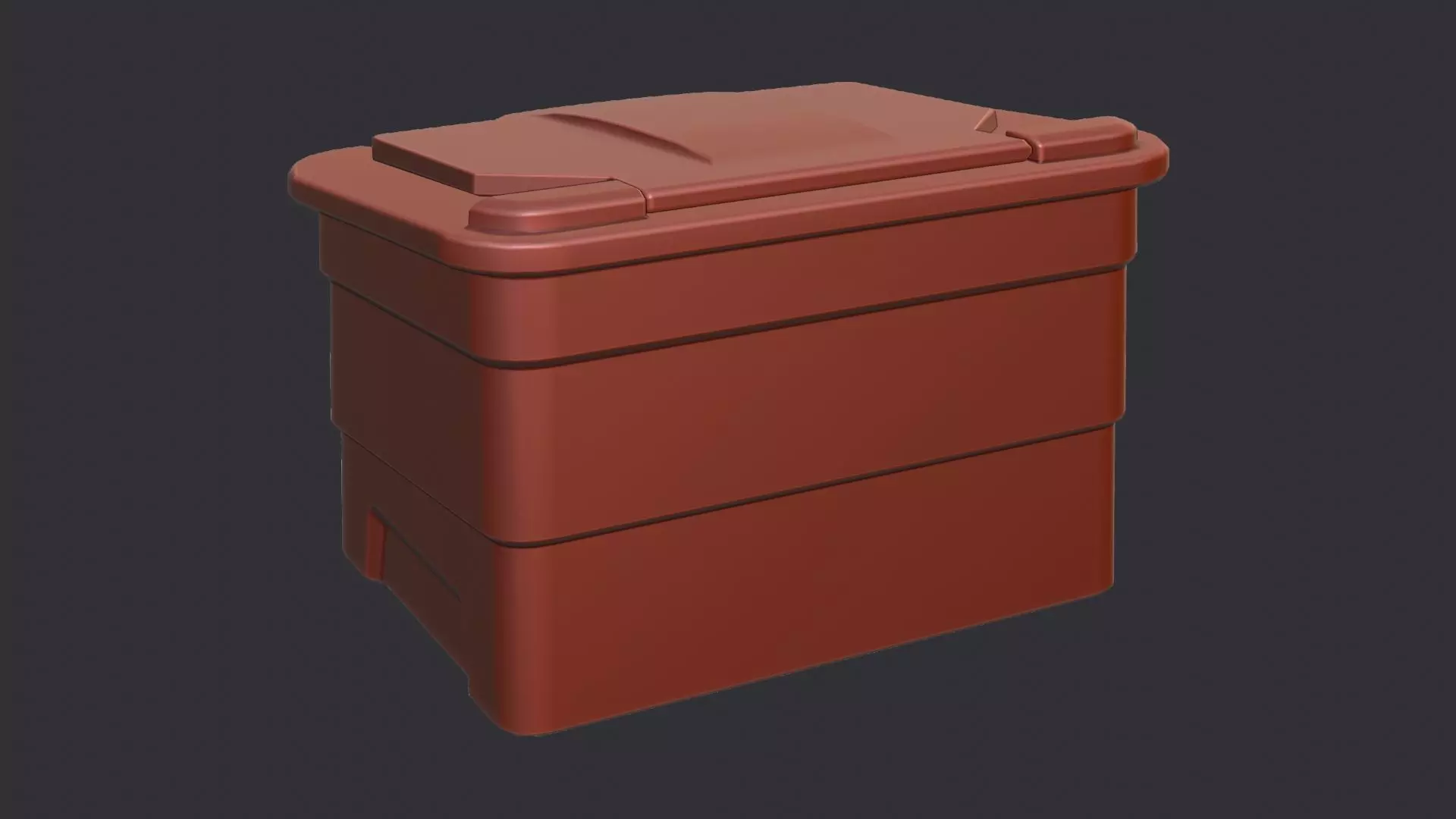 Industrial Plastic Storage Container Low-poly 3D model_6
