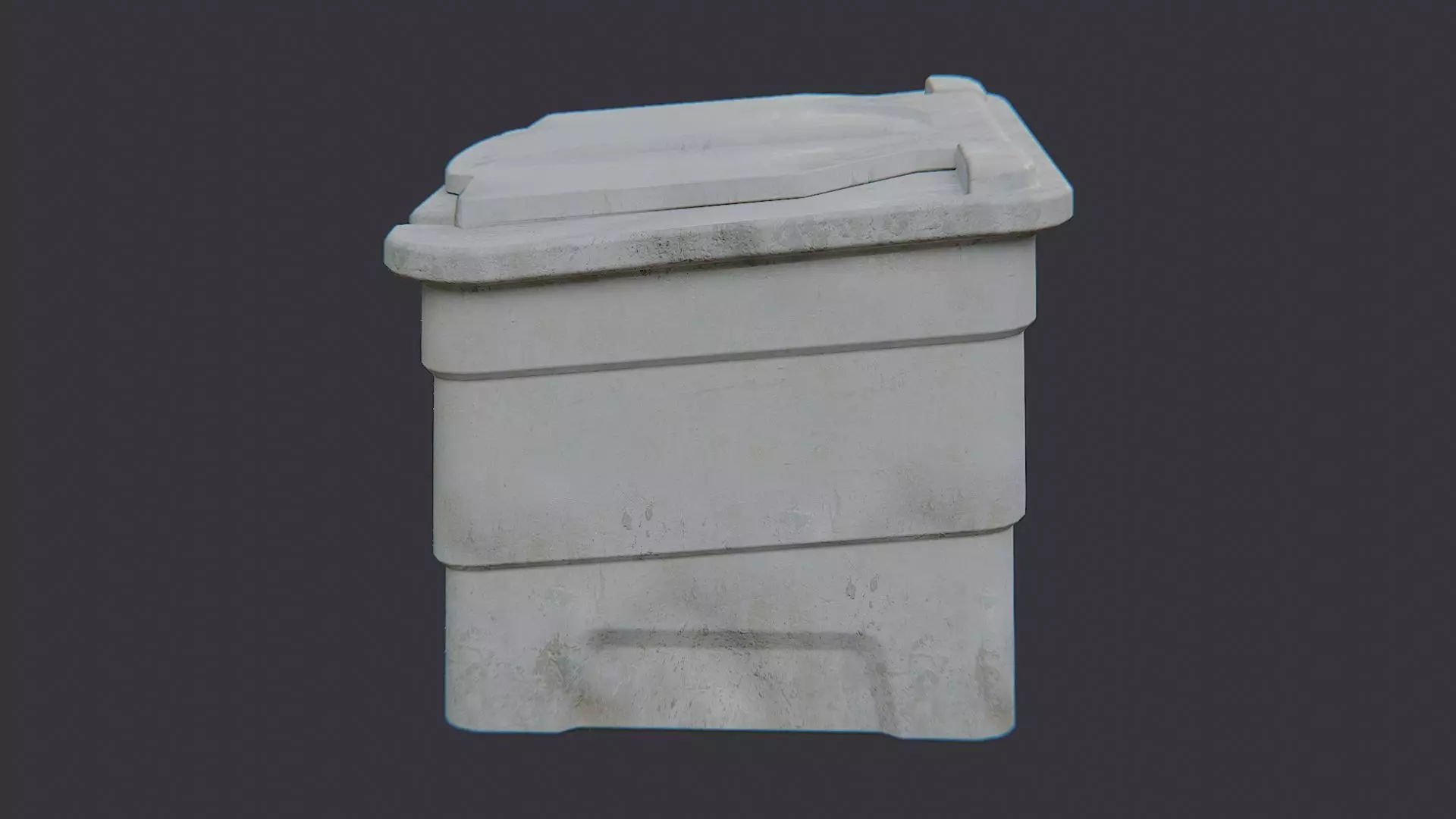 Industrial Plastic Storage Container Low-poly 3D model_1