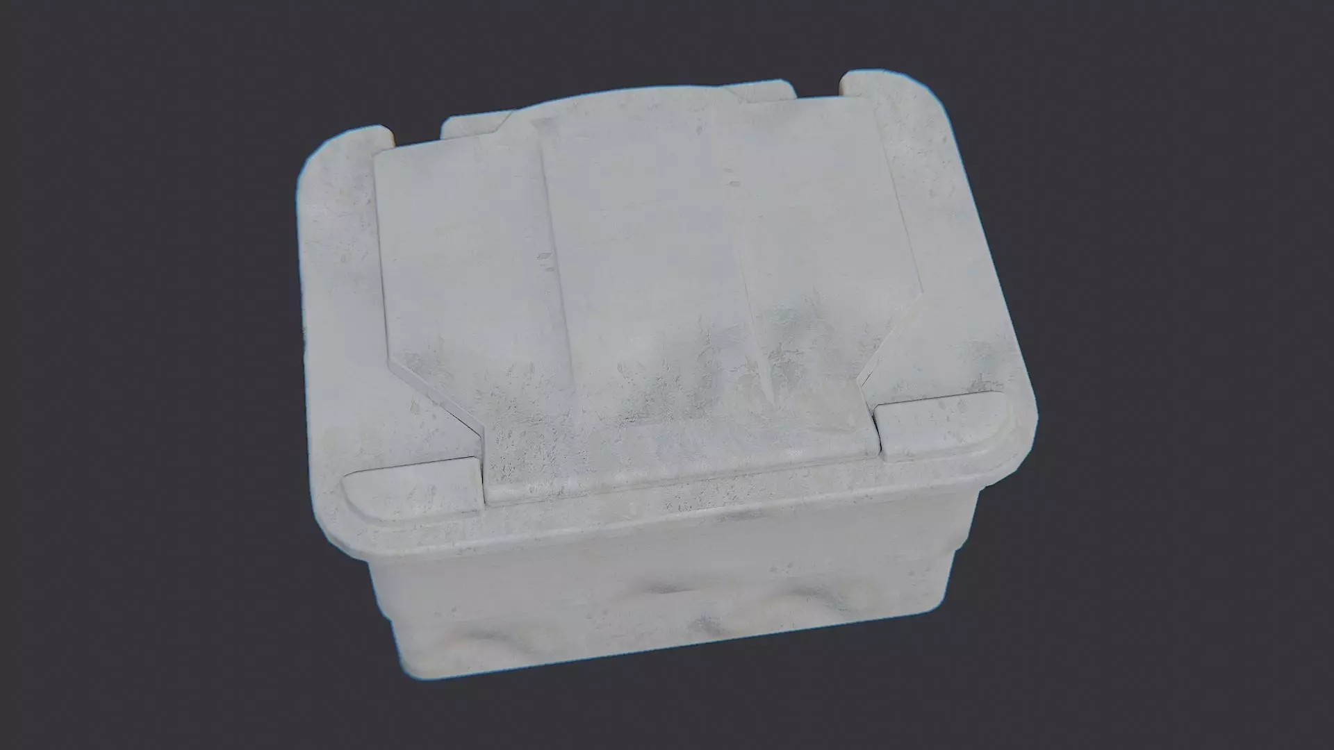 Industrial Plastic Storage Container Low-poly 3D model_4