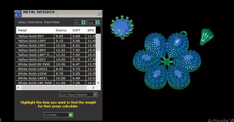 Diamond Ruby Pendant 3D Model  Floral Necklace Charm Design 3D print model_17